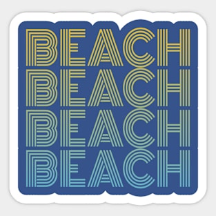 Retro Beach Typography Repeating Text Sticker